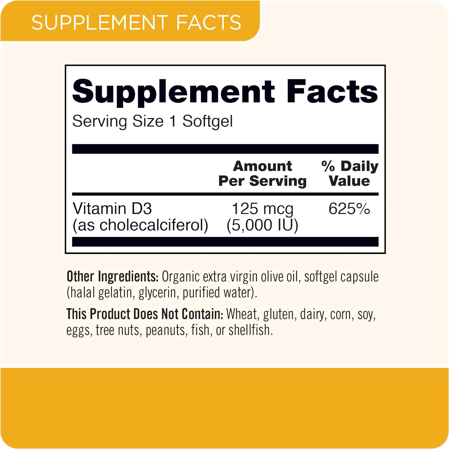 Vitamin D3 Softgels