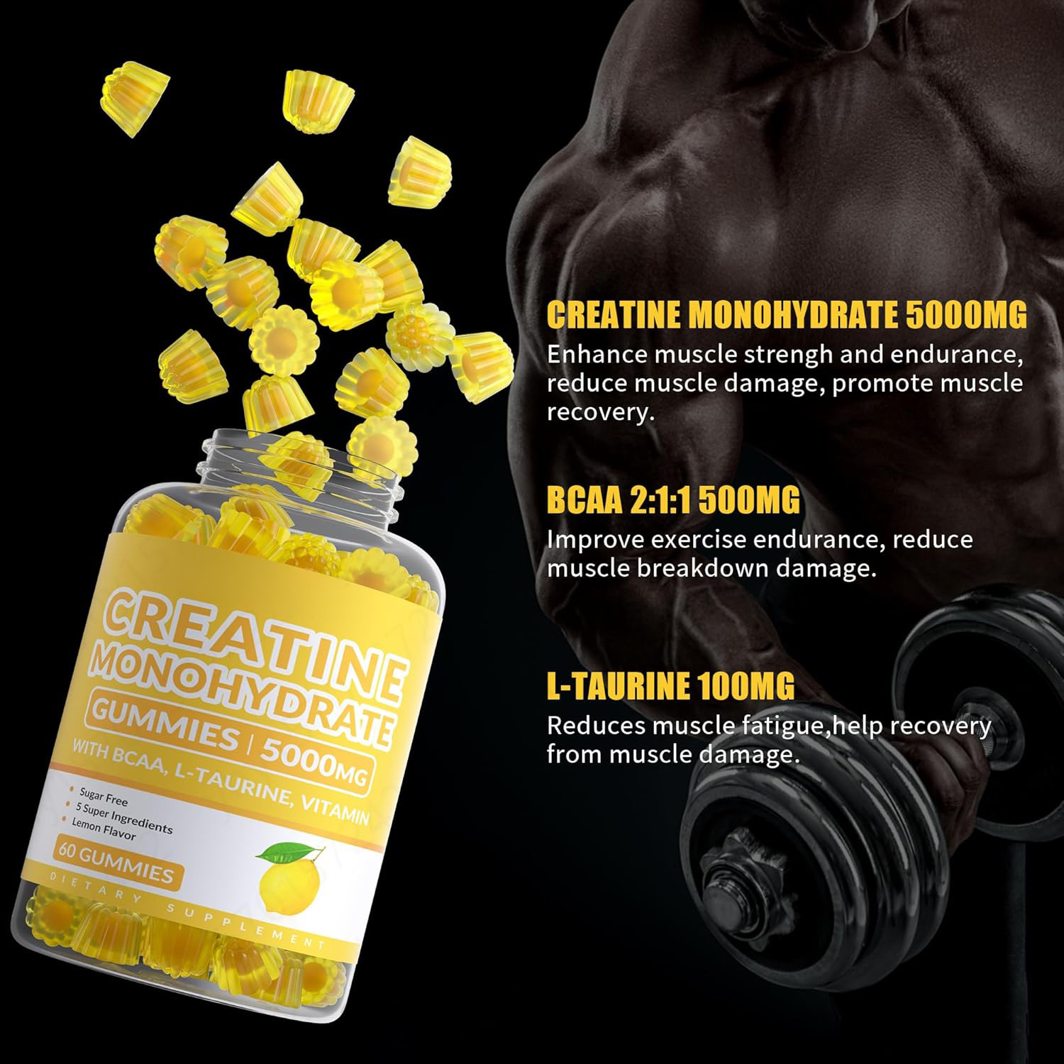  Creatine Monohydrate Gummies