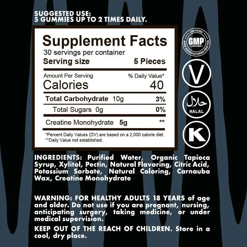  Creatine Monohydrate Gummy 