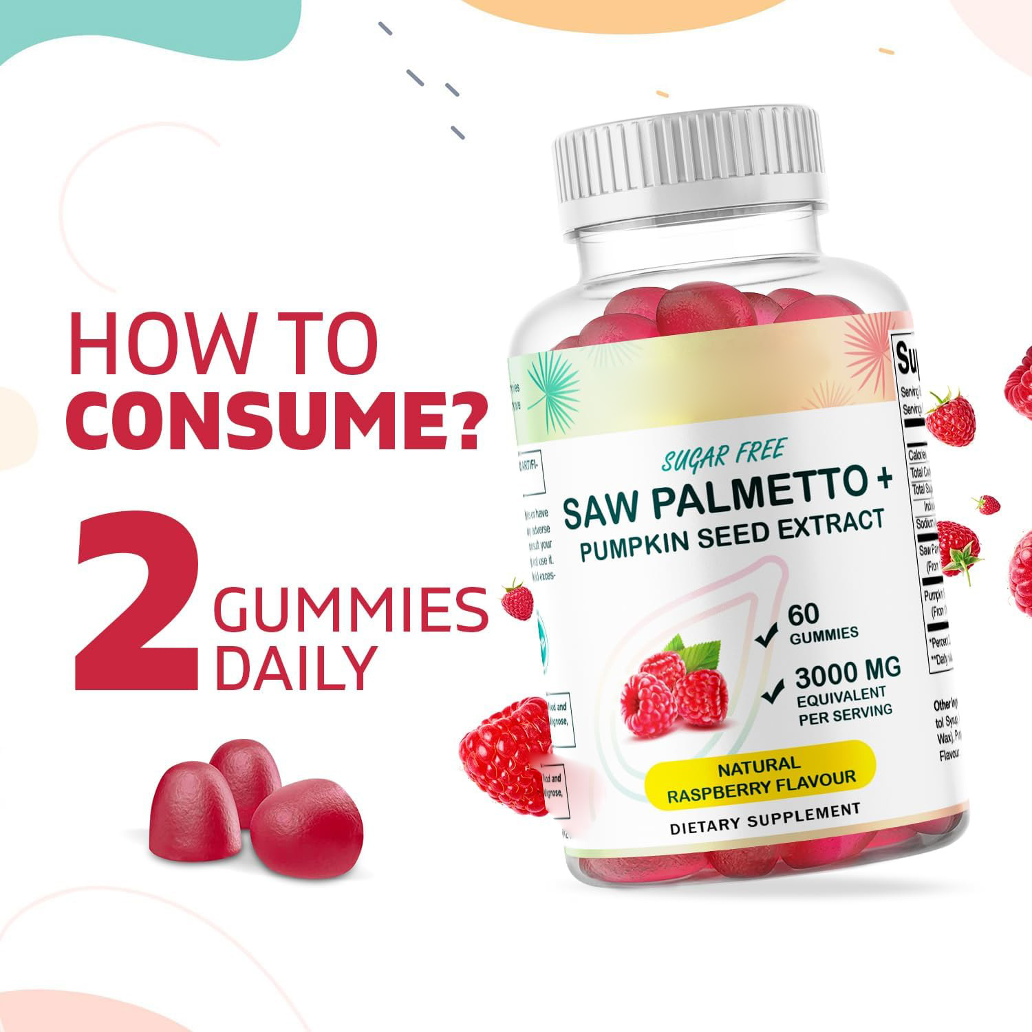 Saw Palmetto with Pumpkin Seed Gummies 