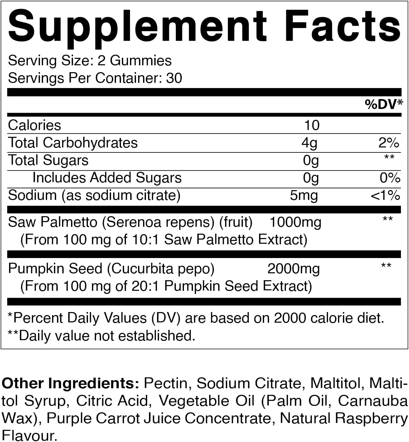 Saw Palmetto with Pumpkin Seed Gummies 