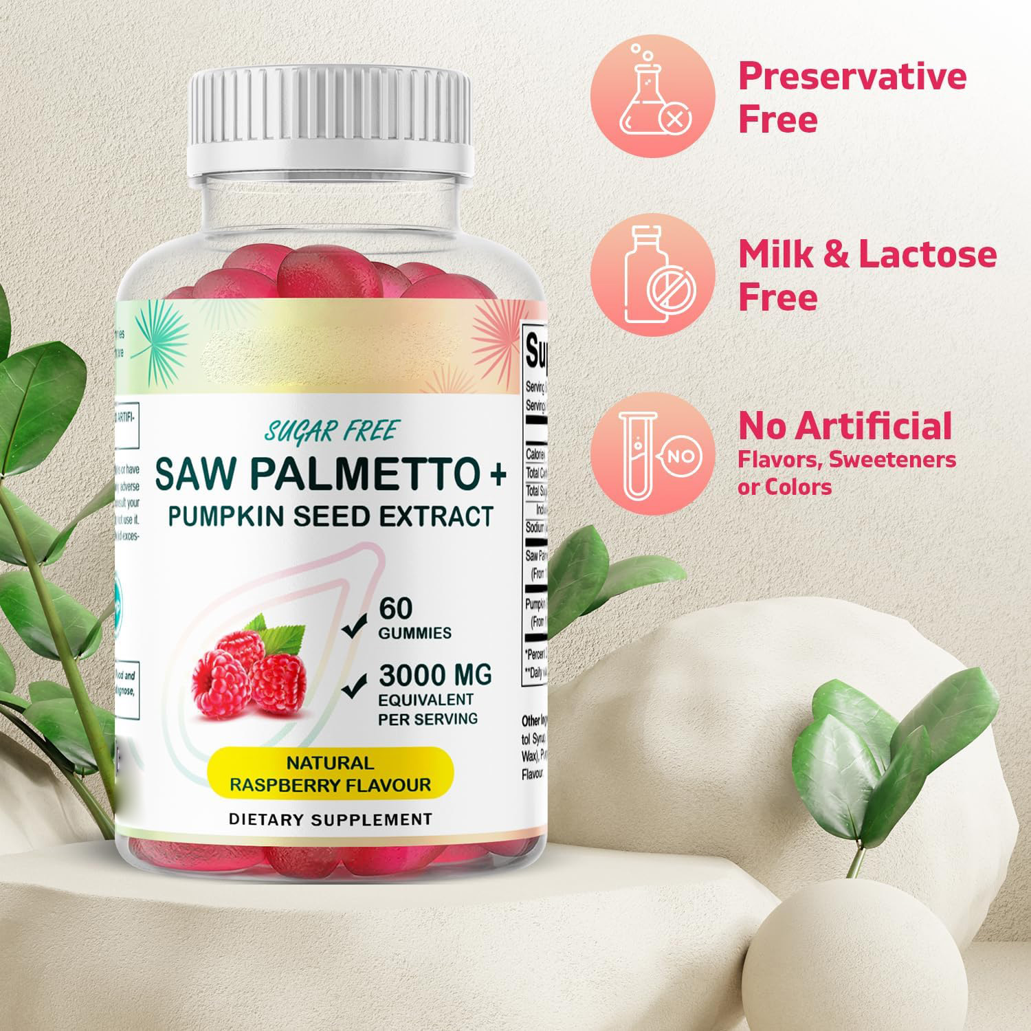 Saw Palmetto with Pumpkin Seed Gummies 